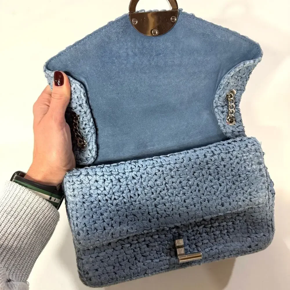Sandro RAFFIA YZA BAG blue - Picture 7 of 8